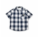 ポケット付きブロックチェックシャツ(95~150cm)