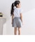 裾カットウエストベルト風キュロットパンツ(95~150cm)