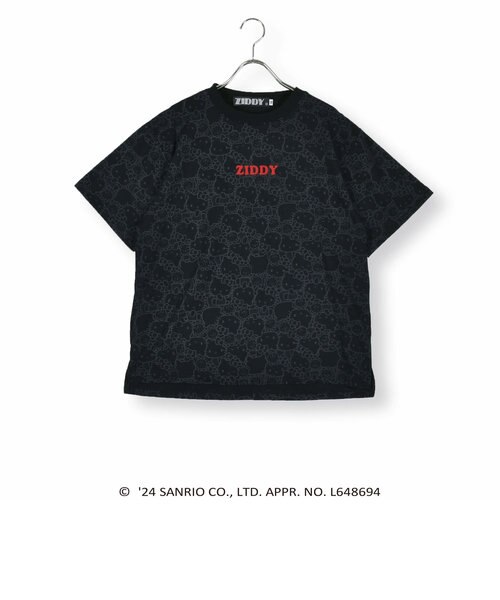 ニコ☆プチ 掲載 】【ハローキティ×ZIDDY】総柄BIGTシャツ(130