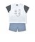 ひよこ水兵プリント切り替えTシャツ+パンツセット(80~90cm)
