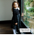 フリル襟シアーチェック切り替えワンピース(110~130cm)