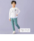 エッフェル塔レタープリントレイヤード風長袖Tシャツ(90~150cm)