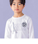 エッフェル塔レタープリントレイヤード風長袖Tシャツ(90~150cm)