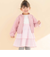 リップルストライプペプラム/フード取り外しジャケット(90~130cm)
