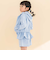 リップルストライプペプラム/フード取り外しジャケット(90~130cm)