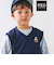 【POLO BCS(ポロ・ビーシーエス)×SLAP SLIPコラボ】【お揃い】POLO総柄プリントTシャツ+クマさん刺しゅうベスト2点セット(80~130cm)