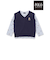 【POLO BCS(ポロ・ビーシーエス)×SLAP SLIPコラボ】【お揃い】POLO総柄プリントTシャツ+クマさん刺しゅうベスト2点セット(80~130cm)