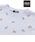 【POLO BCS(ポロ・ビーシーエス)×SLAP SLIPコラボ】【お揃い】POLO総柄プリントTシャツ+クマさん刺しゅうベスト2点セット(80~130cm)
