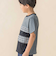 天竺無地+チェック切り替え半袖Tシャツ(95~150cm)