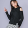【 ニコ☆プチ 掲載 】肩あきTシャツ＆シャーリングトップセット(130~160cm)