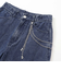 【 ニコ☆プチ 掲載 】チャーム付きサイドカットアウトデニムパンツ(130~160cm)
