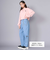 【 ニコ☆プチ 掲載 】チャーム付きサイドカットアウトデニムパンツ(130~160cm)