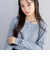【 ニコ☆プチ 掲載 】クロスネック裾花柄Tシャツ(130~160cm)