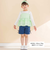 【お揃い】ワッシャーチェックキャミ重ね着風長袖Tシャツ(80~130cm)