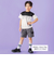 バイカラーBIGロゴプリント天竺半袖Tシャツ(95~160cm)