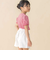 センター切り替えワンポイント刺しゅうデニムキュロットパンツ(95~160cm)