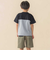 天竺バイカラーステッチテープポイント半袖Tシャツ(95~160cm)