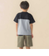 天竺バイカラーステッチテープポイント半袖Tシャツ(95~160cm)