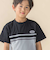 天竺バイカラーステッチテープポイント半袖Tシャツ(95~160cm)