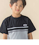 天竺バイカラーステッチテープポイント半袖Tシャツ(95~160cm)
