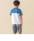 天竺バイカラーステッチテープポイント半袖Tシャツ(95~160cm)