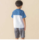 天竺バイカラーステッチテープポイント半袖Tシャツ(95~160cm)