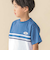 天竺バイカラーステッチテープポイント半袖Tシャツ(95~160cm)