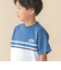 天竺バイカラーステッチテープポイント半袖Tシャツ(95~160cm)