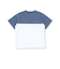 天竺バイカラーステッチテープポイント半袖Tシャツ(95~160cm)