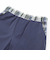 チェック＆無地切り替え半袖シャツ+ハーフパンツセットアップ(95~150cm)