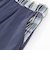 チェック＆無地切り替え半袖シャツ+ハーフパンツセットアップ(95~150cm)