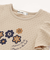 フレアスリーブお花プリント半袖Tシャツ(80~130cm)