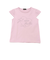 ラインストーンハートロゴ天竺キャップスリーブTシャツ(100~160cm)