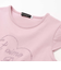 ラインストーンハートロゴ天竺キャップスリーブTシャツ(100~160cm)