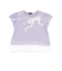 裾チュールフリルリボンプリント天竺半袖Tシャツ(90~150cm)