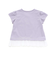 裾チュールフリルリボンプリント天竺半袖Tシャツ(90~150cm)