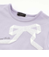 裾チュールフリルリボンプリント天竺半袖Tシャツ(90~150cm)