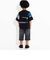 6分丈パッチワークロゴストレッチデニムパンツ(100~160cm)