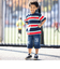 6分丈パッチワークロゴストレッチデニムパンツ(100~160cm)