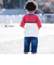 6分丈パッチワークロゴストレッチデニムパンツ(100~160cm)