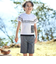 【お揃い】先染めチェックフラップポケット天竺半袖Tシャツ(90~160cm)