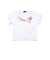 コード刺しゅうロゴ小鳥天竺フレンチスリーブTシャツ(90~160cm)