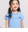 ボーダー天竺レースパッチ刺しゅうペプラム半袖Tシャツ(80~140cm)