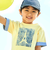 水彩風エッフェル塔ロゴプリント天竺配色半袖Tシャツ(90~150cm)