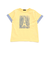 水彩風エッフェル塔ロゴプリント天竺配色半袖Tシャツ(90~150cm)