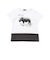 バイカラーアニマルプリント天竺半袖Tシャツ(80~140cm)