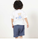 【お揃い】クマモチーフ無地ボーダーTシャツ(80~130cm)