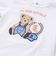 【お揃い】クマモチーフ無地ボーダーTシャツ(80~130cm)