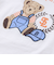 【お揃い】クマモチーフ無地ボーダーTシャツ(80~130cm)