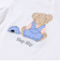【お揃い】クマモチーフ無地ボーダーTシャツ(80~130cm)